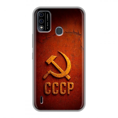 Дизайнерский силиконовый чехол для Itel A48 Флаг Герб СССР