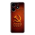 Дизайнерский силиконовый с усиленными углами чехол для Tecno Spark 10 Флаг Герб СССР