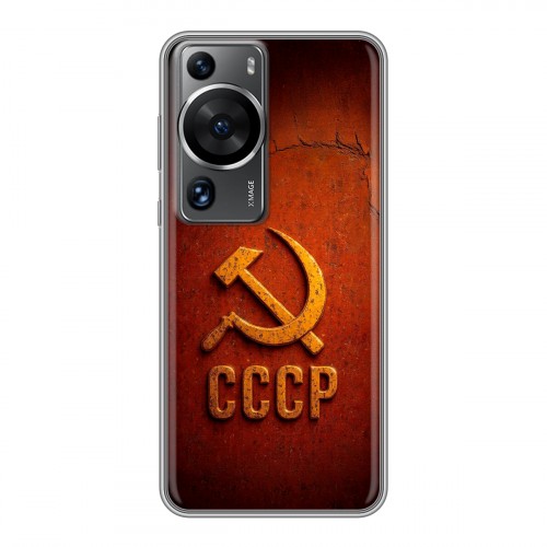 Дизайнерский силиконовый чехол для Huawei P60 Флаг Герб СССР