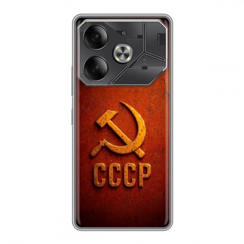Дизайнерский силиконовый чехол для Tecno Pova 6 Флаг Герб СССР