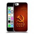 Дизайнерский пластиковый чехол для Iphone 5c Флаг Герб СССР