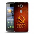 Дизайнерский пластиковый чехол для Acer Liquid E3 Флаг Герб СССР