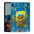 Дизайнерский силиконовый чехол для Samsung Galaxy Tab S7 Спанч боб Спанчбоб