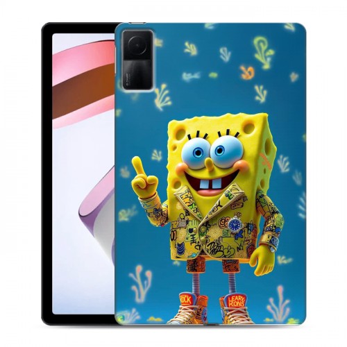 Дизайнерский силиконовый чехол для Xiaomi RedMi Pad Спанч боб Спанчбоб