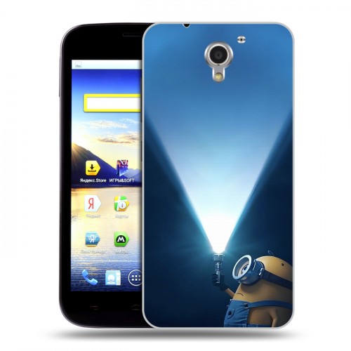 Дизайнерский пластиковый чехол для ZTE Blade A510 Миньоны