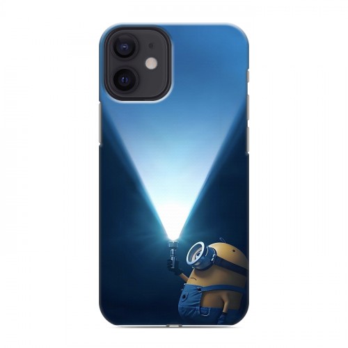 Дизайнерский силиконовый с усиленными углами чехол для Iphone 12 Mini Миньоны