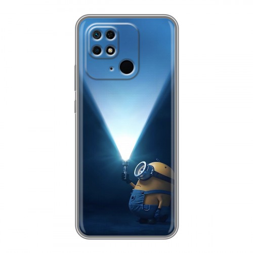 Дизайнерский силиконовый с усиленными углами чехол для Xiaomi Redmi 10C Миньоны