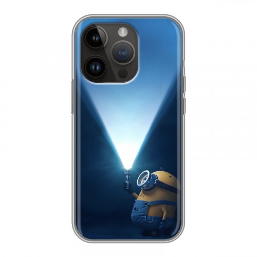 Дизайнерский силиконовый чехол для Iphone 14 Pro Миньоны