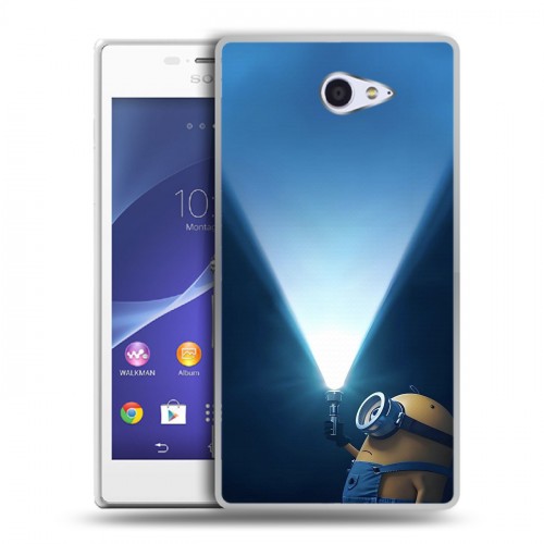 Дизайнерский пластиковый чехол для Sony Xperia M2 dual Миньоны
