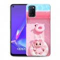 Дизайнерский пластиковый чехол для OPPO A52 Labubu Лабубу