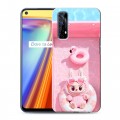 Дизайнерский силиконовый чехол для Realme 7 Labubu Лабубу