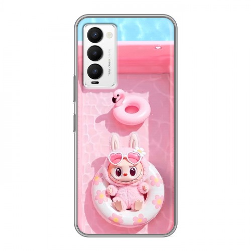 Дизайнерский силиконовый с усиленными углами чехол для Tecno Camon 18 Labubu Лабубу