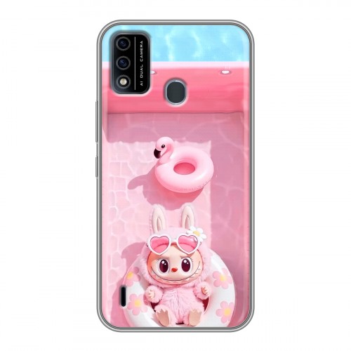 Дизайнерский силиконовый чехол для Itel A48 Labubu Лабубу