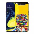 Дизайнерский пластиковый чехол для Samsung Galaxy A80 Roblox Роблокс