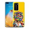Дизайнерский пластиковый чехол для Huawei P40 Pro Roblox Роблокс