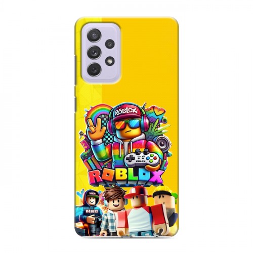 Дизайнерский пластиковый чехол для Samsung Galaxy A72 Roblox Роблокс