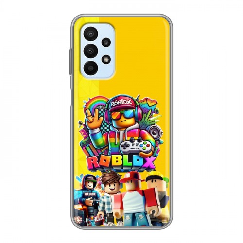 Дизайнерский силиконовый чехол для Samsung Galaxy A23 Roblox Роблокс