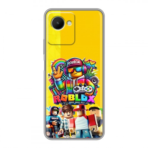 Дизайнерский силиконовый чехол для Realme C30s Roblox Роблокс