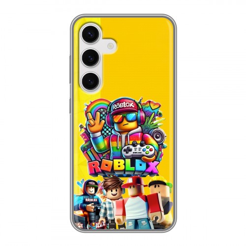 Дизайнерский силиконовый чехол для Samsung Galaxy S24 Roblox Роблокс