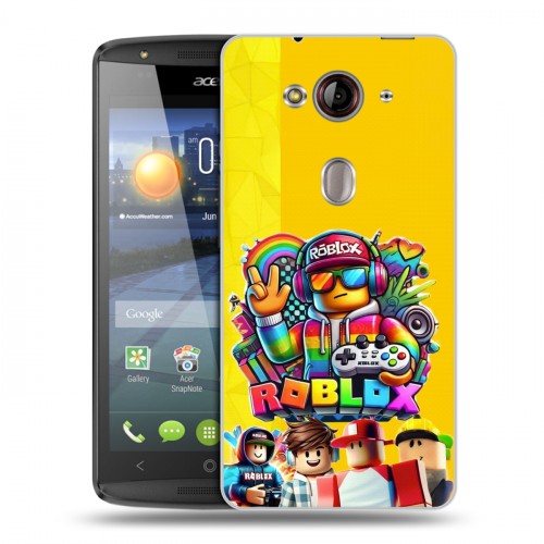 Дизайнерский пластиковый чехол для Acer Liquid E3 Roblox Роблокс