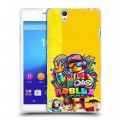 Дизайнерский пластиковый чехол для Sony Xperia C4 Roblox Роблокс