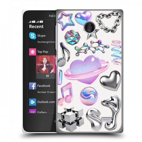 Дизайнерский пластиковый чехол для Nokia X Y2K