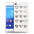 Дизайнерский пластиковый чехол для Sony Xperia Z3+ Y2K сердечки