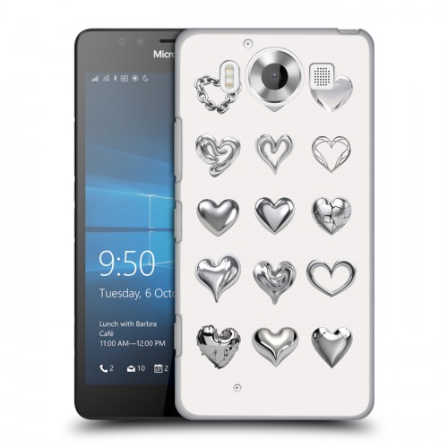 Дизайнерский пластиковый чехол для Microsoft Lumia 950 Y2K сердечки