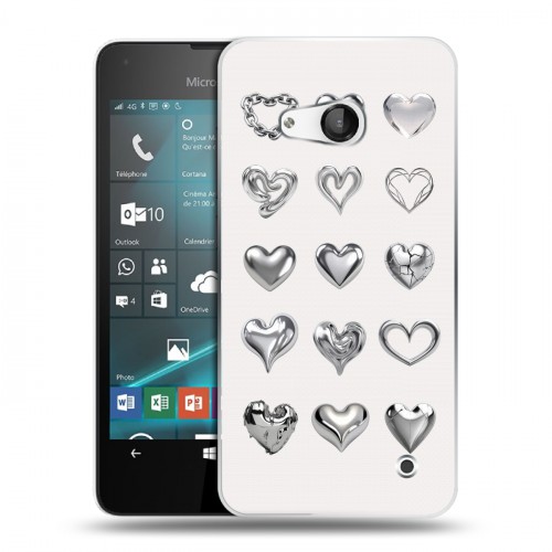 Дизайнерский пластиковый чехол для Microsoft Lumia 550 Y2K сердечки