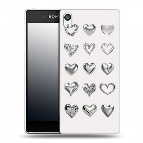 Дизайнерский пластиковый чехол для Sony Xperia E5 Y2K сердечки