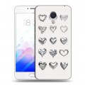 Дизайнерский пластиковый чехол для Meizu M3E Y2K сердечки