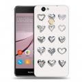 Дизайнерский силиконовый с усиленными углами чехол для Huawei Nova Y2K сердечки