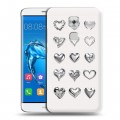 Дизайнерский пластиковый чехол для Huawei Nova Plus Y2K сердечки