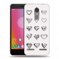 Дизайнерский пластиковый чехол для Lenovo K6 Y2K сердечки