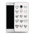 Дизайнерский пластиковый чехол для Meizu M5s Y2K сердечки