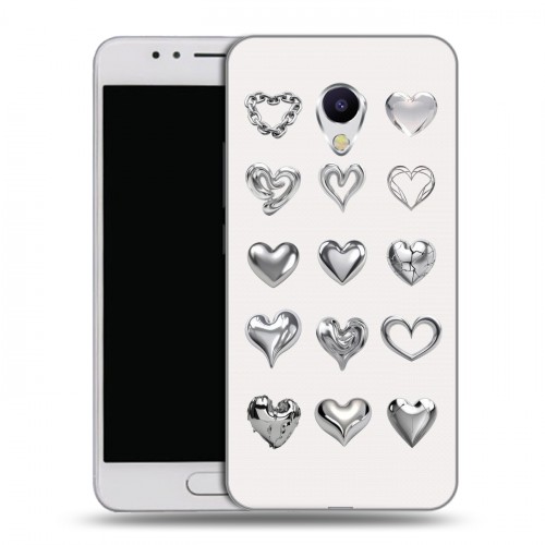 Дизайнерский пластиковый чехол для Meizu M5s Y2K сердечки