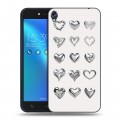 Дизайнерский силиконовый чехол для Asus ZenFone Live Y2K сердечки