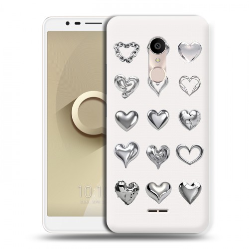 Дизайнерский силиконовый чехол для Alcatel 3C Y2K сердечки