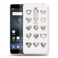 Дизайнерский пластиковый чехол для Nokia 6 (2018) Y2K сердечки
