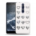Дизайнерский пластиковый чехол для Nokia 5.1 Y2K сердечки