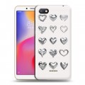 Дизайнерский пластиковый чехол для Xiaomi RedMi 6A Y2K сердечки