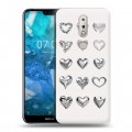 Дизайнерский пластиковый чехол для Nokia 7.1 Y2K сердечки