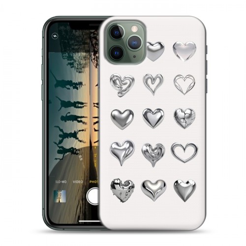 Дизайнерский силиконовый чехол для Iphone 11 Pro Y2K сердечки