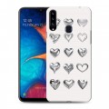 Дизайнерский пластиковый чехол для Samsung Galaxy A20s Y2K сердечки