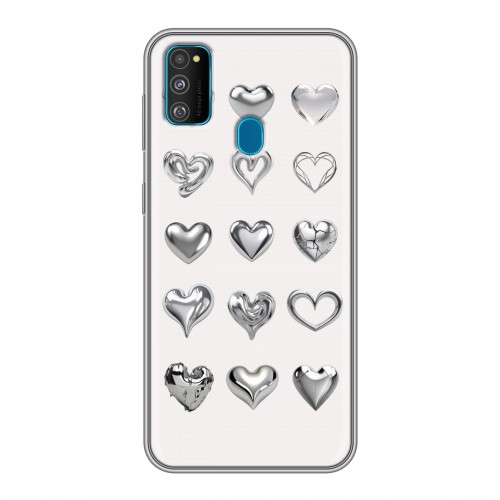 Дизайнерский силиконовый чехол для Samsung Galaxy M30s Y2K сердечки