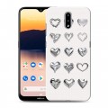 Дизайнерский силиконовый чехол для Nokia 2.3 Y2K сердечки
