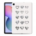 Дизайнерский силиконовый чехол для Samsung Galaxy Tab S6 Lite Y2K сердечки