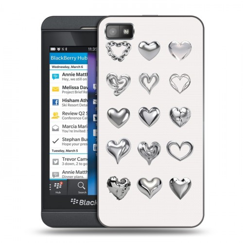 Дизайнерский пластиковый чехол для BlackBerry Z10 Y2K сердечки