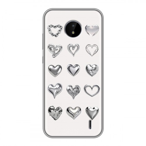 Дизайнерский силиконовый чехол для Nokia C20 Y2K сердечки