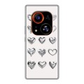 Дизайнерский силиконовый чехол для Tecno Phantom X2 Pro Y2K сердечки